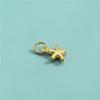 Colgante Mini Estrella de Mar de Plata Esterlina S925 Estrella de Cinco Puntas DIY Hecho a Mano Pulsera de Cuentas Cristal Perla Accesorios de Estrella