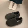 Zapatos peludos grises Beihuo para mujer, nuevo estilo otoño/invierno 2026, forrados de lana, que aumentan la altura, casuales, forrados de felpa, estilo Birkenstock