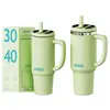 Copo de carro transfronteiriço de 40 oz, aço inoxidável 304, grande capacidade, alto valor estético, copo de gelo de carro portátil, copo térmico, personalizável