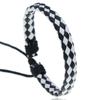 Jóias da moda europeia e americana ajuste simples de puxar pulseira de couro masculina e feminina vento vermelho da internet tecido corda de mão estudantil