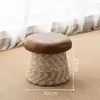 Taburete de Hongo, Taburete Pequeño para Uso Doméstico, Taburete Bajo, Taburete para Cambiarse los Zapatos de Madera Maciza, Taburete para Sentarse en Sala de Estar Balcón, Taburete para Sofá, Taburete Redondo, Taburete para Niños