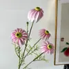 Flor Cosmos Artificial para Cerimônia de Casamento e Arranjos Florais, Flor Artificial de Haste Única com Acabamento em Veludo