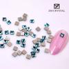 Lago Azul Nail Art Em Forma De Diamante Lágrimas De Sereia Azul Gelo Plano Em Forma De Diamante Fundo Dourado Nail Art Enfeites De Diamante