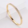 Pulsera sencilla para mujer con incrustaciones de diamantes de imitación CNC, estilo europeo y americano, venta al por mayor en plataforma transfronteriza, regalos para amigas, estilo coreano