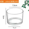Vaso Transparente para Velas Perfumadas de Vidrio Vaso Vacío Tarro para Velas DIY Portavelas para Hogar Hotel Vidrio de Cera de Soja