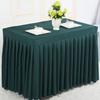 Saia de mesa de jantar quadrada lisa direto da fábrica, toalha de mesa para reunião, saia de mesa plissada para casamento, saia de mesa para atividade de exposição