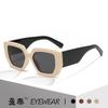 Nuevas gafas de sol poligonales de moda europea y americana, gafas de sol vintage tipo caja para hombres y mujeres, gafas de sol de calle al por mayor