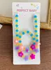 Estilo Coreano Dulce Gelatina Acrílico Flor Niños Elástico Collar Pulsera Joyería para Bebés Regalo de Cumpleaños Niñas