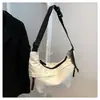 Bolsa de Nylon para Empanadas para Mujer 2025 Nueva de Moda Ligera de un Solo Hombro Cruzada Bolso de Mujer Simple Casual para el Trabajo Bolso de Axila
