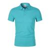 190g 40 Unidades Gelo Íon Cor Sólida Colarinho de Camisa Manga Curta Camisa Polo Logotipo Personalizado Estampado Uniforme de Classe Camisa Cultural Confortável