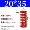 Mola helicoidal de compressão forte de fio plano retangular, tipo TM, aço 65Mn, alta temperatura, vermelha, padrão japonês, carga 6