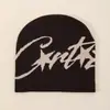 Gorros de Punto Calientes Hechos a Mano de Estilo Callejero con Personalidad, Marca de Nicho de Moda, Estampado de Letras, Gorros de Punto que Protegen los Oídos, Otoño e Invierno Europeo y Americano Transfronterizos
