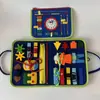 Tablero de Actividades Educativo de Fieltro para Niños Juguete de Aprendizaje de Educación Temprana para Vestir Tablero de Aprendizaje de Fieltro
