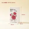 Lata de té cuadrada de hierro Rosa roja tinta té de rosa liofilizado de Yunnan caja de hierro almacenamiento lata sellada otro