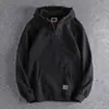 2023 Nueva Moda Casual Estilo Americano Cuello Semi Abierto Chaqueta Juvenil de Moda Sudadera Pulóver Gruesa para Hombre Otoño e Invierno