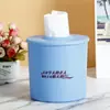 Em Estoque Brinde Publicitário Tubo de Plástico para Rolo de Papel Pode Imprimir Texto Logotipo Caixa de Lenços Redonda Fosca Caixa de Papel para Guardanapos de Hotel