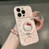 Adecuado para Transformación Instantánea en Soporte Giratorio para iPhone 18 Pro Max, Funda para Teléfono iPhone de Gato Kt Hello Kitty con Forma de Corazón, Personalización de Carcasa Blanda y Dura