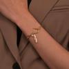 Moda europea y americana colgante de hoja personalizado pulsera ajustable de perlas pulsera de hebilla ot venta al por mayor de joyería de pulsera