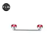 Aretes de piercing personalizados de ángulo recto transfronterizos, titanio F136 con rosca interna e incrustación de diamante, joyería para piercing corporal de titanio G23