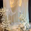 2026 Nueva Serie Blanca Accesorios de Flores para Bodas Juego de Decoración de Boda Materiales de Flores Color Claro Blanco Roto Arreglo Floral Artificial para Bodas