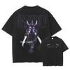 Camiseta Sung Jin Woo Transfronteriza Aliexpress Anime Talla S - Solo - Camiseta de Algodón Lavada Retro Plana