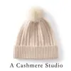 Chapéu de Caxemira Popular Outono e Inverno Moda Feminina Chapéu de Lã com PomPom de Pelo de Raposa Chapéu Quente com Proteção para Orelhas Amazon