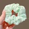Elástico de Cabelo Oversized Estilo Coreano Intestino de Porco, Corda de Cabelo Versátil com Renda de Bolinhas, Elástico para Rabo de Cavalo Alto, Elástico de Borracha, Acessório de Cabelo de Alta Qualidade
