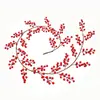 140CM Ratán Simulado de Frutas Rojas Acacia Fruta Ratán Navideño Decoración de Escena Festiva Adornos de Paisaje Colgante