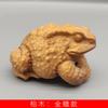Adornos de sapo dorado tallados en cedro, especificaciones de adornos, 7 x 5,8 x 4,2 cm, asa de mano, libro de escritorio, artesanía al por mayor