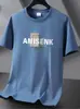 Camiseta de manga corta transfronteriza para hombre, nuevo modelo 2026, camiseta de cuello redondo, corte holgado, moderna y versátil, camiseta básica de moda para Instagram