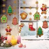 Navidad Transfronteriza Productos Nuevos Decoraciones para Fiestas Navideñas de Invierno Adornos Colgantes Calcetín con Copos de Nieve Portacalcetines Hombre de Jengibre Colgantes para Árbol de Navidad