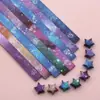Estrela Degradê Origami Estrela da Sorte Tira de Papel Escrevível Garrafa de Desejos Luminosa DIY Artesanal Presente de Aniversário para Namorado