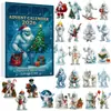 Muñeco de Nieve Bigfoot Transfronterizo, Bruja Maligna, Casa Embrujada Calendario de Cuenta Regresiva Navideña Caja Sorpresa Adorno Acrílico