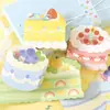 Liyanshe Tarjeta de Felicitación Plegable de Forma Irregular Serie Casa de Pasteles Dulces Tarjeta de Mensaje de Bendición de Pastel Linda Fresca Creativa