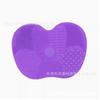 En stock 5 colores ventosa silicona Apple almohadilla cepillo de lavado grande pequeño tamaño herramientas de belleza borla para polvo cepillo de maquillaje limpieza almohadilla de lavado