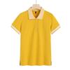 Moda Coreana Primavera/Verano 2026 Camisa Básica Cuello Camisero Rojo Algodón, Crujiente y Versátil, Camiseta de Manga Corta Cómoda para Mujer 6903