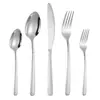 Ventas Directas de Fábrica Retro Acero Inoxidable 430 Martillado Vajilla Cuchillo, Tenedor y Cuchara de Hotel de Gama Alta Juego de Cinco Piezas Vajilla para Restaurante Occidental