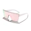Gafas de Sol de Una Pieza con Montura Cuadrada Grande para Lluvia y Sol, Estilo Hip-Hop Callejero, Espejadas, Personalizadas para Hombres y Mujeres