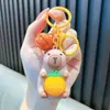 Chaveiro Capivara Olhos Saltados Brinquedo de Apertar Chaveiro Brinquedo para Alívio de Estresse Pingente de Mochila Presente Pequeno Divertido e Peculiar