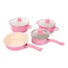 Comércio Exterior Transfronteiriço Conjunto de Utensílios de Cozinha Treze Peças Frigideira Antiaderente Panela de Sopa Panela de Leite Caixa Colorida Presente Empresarial Fabricante Atacado