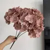 Flores de Hortensia Artificiales de 5 Cabezas para Arreglos de Boda, Exhibiciones Florales, Decoraciones de Ventana y Ramilletes de Flores Artificiales