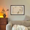 Atacado de nova arte de parede estilo chinês, pintura decorativa de pegas e bambu para parede de fundo de sofá da sala de estar, caixa de medidor elétrico, pedido mínimo de uma peça, moldura de quadro