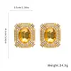 Set de Aretes Cuadrados de Perla Incrustados de Diamante y Collar, Exquisita, Moderna y Versátil Cadena para Clavícula, Collar de Lujo Ligero y de Gama Alta al por Mayor