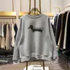 Sudadera súper elegante de cuello redondo para mujer, blanca y gris, nuevo modelo popular para estudiantes de secundaria, otoño e invierno, gruesa y con forro polar, sin capucha
