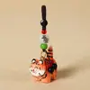 Novo Pingente de Chaveiro de Carro Esculpido em Madeira Tigre Branco do Nordeste Pingente de Bolsa Fofo Pequeno Presente para Amigos