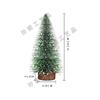 Mini Árvore de Natal de Simulação Véspera de Natal Pequeno Pinheiro com Base de Madeira Festa de Natal Decoração de Mesa Ornamentos
