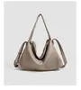 Bolsa de ombro minimalista de couro macio de alta qualidade, estilo coreano e japonês, da moda, para mulheres, bolsa tote transversal simples de grande capacidade