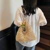 Bolso de Paja de Verano para Mujer 2025 Nuevo Vacaciones en la Costa Playa Recortado Bolso Tote de Hombro Tejido Bolso Cesta de Verduras