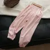 Pantalones Finos Frescos Clase A para Niños de Algodón Puro Largos de Algodón de Bambú Pantalones para Niños y Niñas Estilo Primavera y Verano para Niños Ropa Infantil