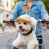 Casco para perro con agujeros para las orejas, sombrero a prueba de viento para mascotas para paseos al aire libre en coche, sombrero de perro para motocicleta, casco de motocicleta